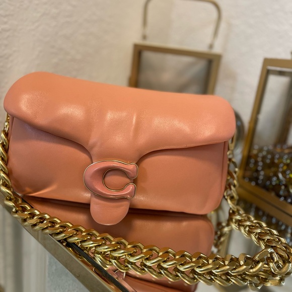 Coach Leather Pillow Tabby 26 in Light Coral - Picture 2 of 13